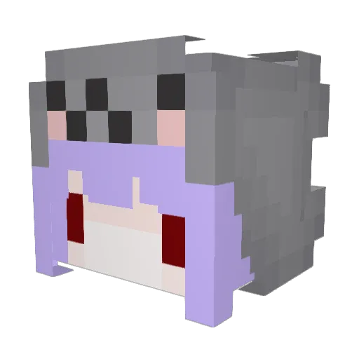 r8ggge Minecraft avatar head, 3D render