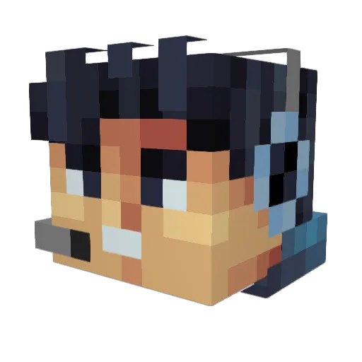 r9__ Minecraft avatar head, 3D render