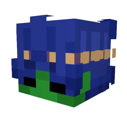 rDomed Minecraft avatar head, 3D render