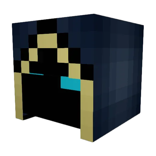 rDuped Minecraft avatar head, 3D render
