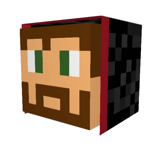 rEight8 Minecraft avatar head, 3D render