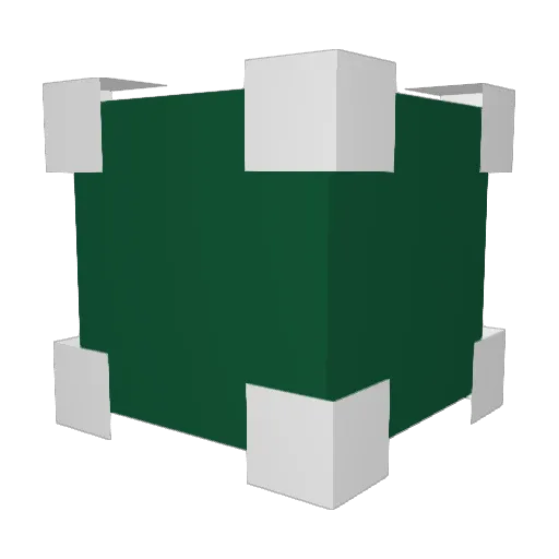 rFISH6268 Minecraft avatar head, 3D render