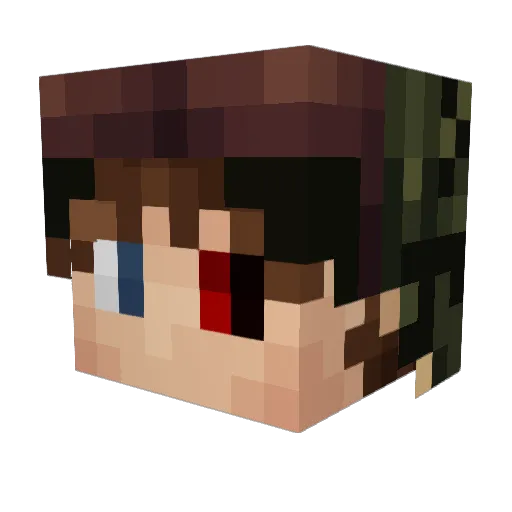 rIDESEERIES Minecraft avatar head, 3D render
