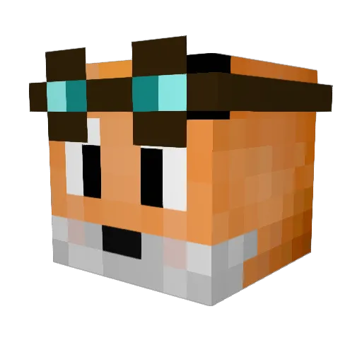 rPSI Minecraft avatar head, 3D render