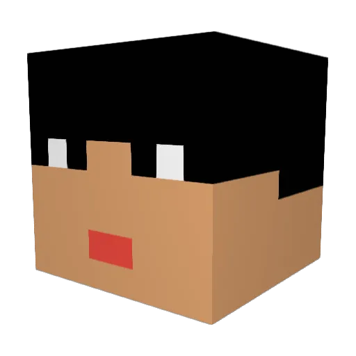 rPalsgh Minecraft avatar head, 3D render