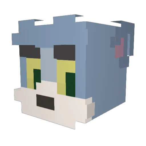 rPyro Minecraft avatar head, 3D render