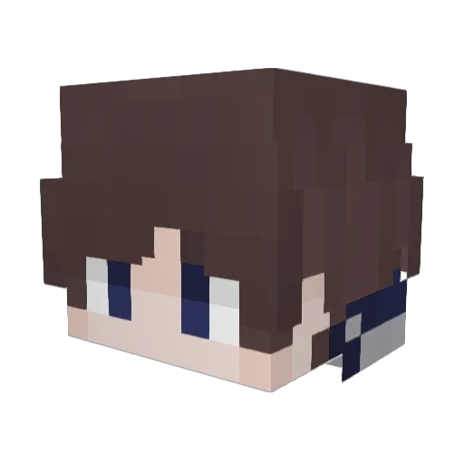 rRaffiDH Minecraft avatar head, 3D render