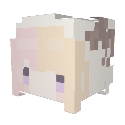 rSaaa Minecraft avatar head, 3D render