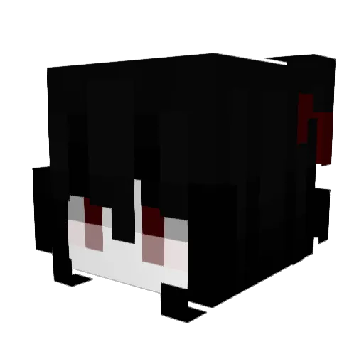 rTermed Minecraft avatar head, 3D render