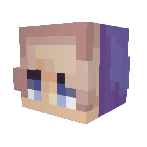 rWqy Minecraft avatar head, 3D render