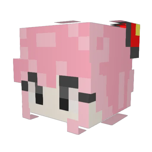 r_bFl Minecraft avatar head, 3D render