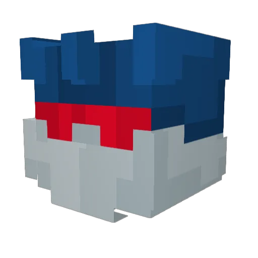 r_pixel Minecraft avatar head, 3D render