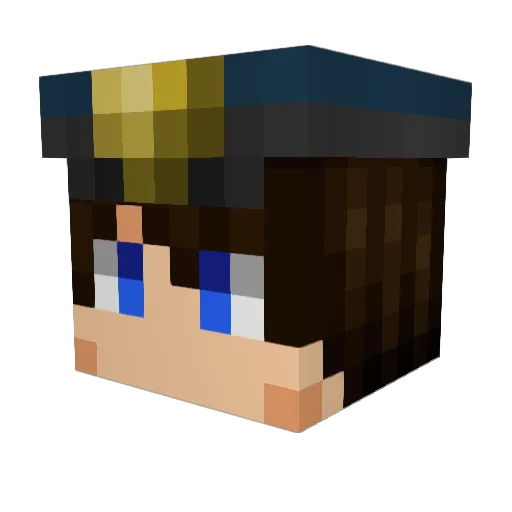 r_voker Minecraft avatar head, 3D render