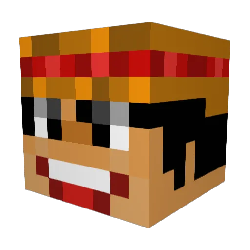 ra3ielbb Minecraft avatar head, 3D render