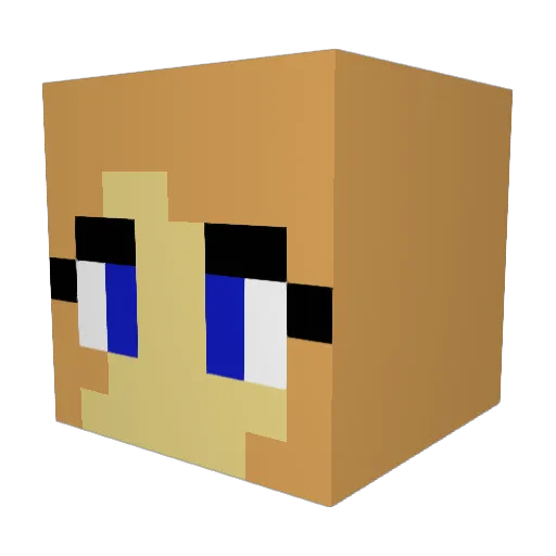 ra3lyn Minecraft avatar head, 3D render