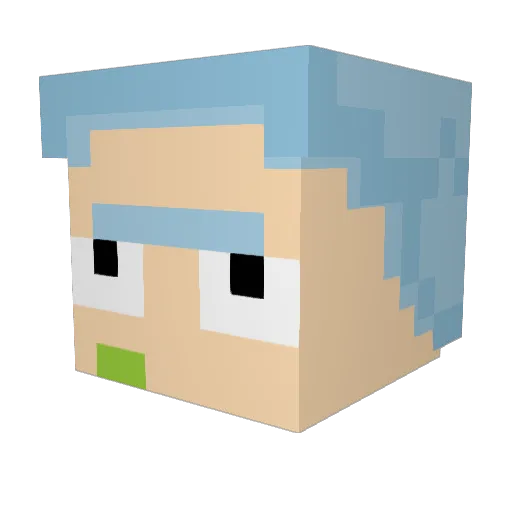 raKiNG254 Minecraft avatar head, 3D render