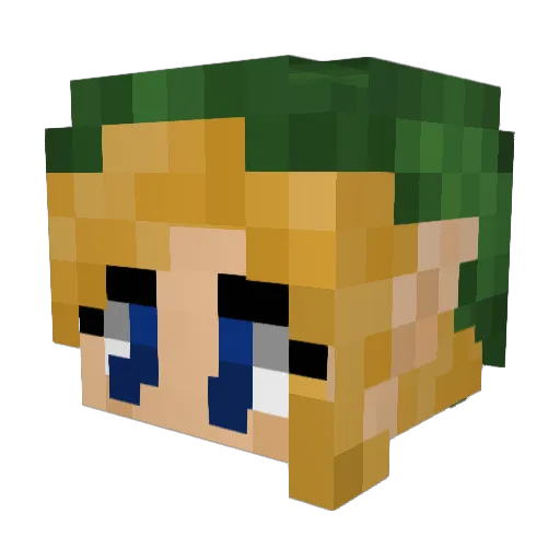 raakee Minecraft avatar head, 3D render