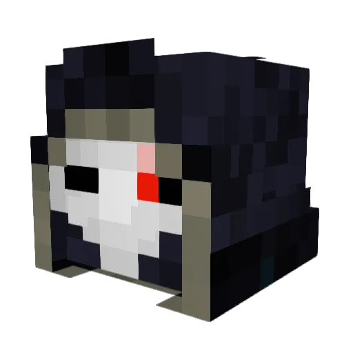 raakuyo Minecraft avatar head, 3D render