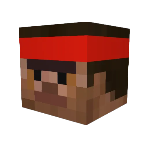 raapinator Minecraft avatar head, 3D render