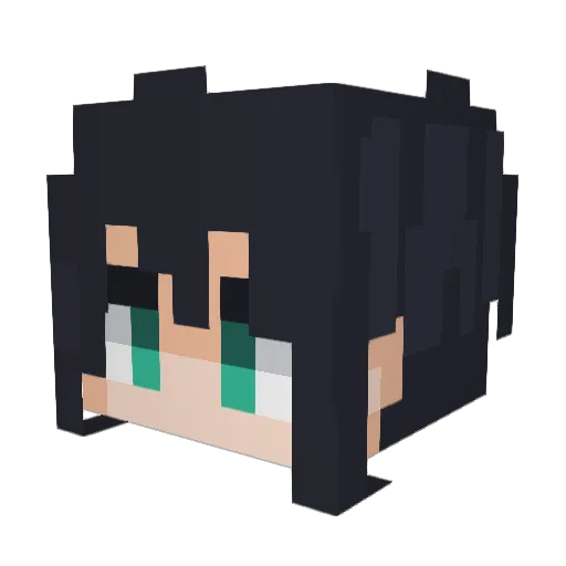 raauullm Minecraft avatar head, 3D render