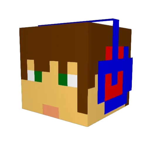 rabamagic Minecraft avatar head, 3D render