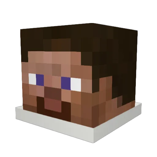 rabbitcat7 Minecraft avatar head, 3D render