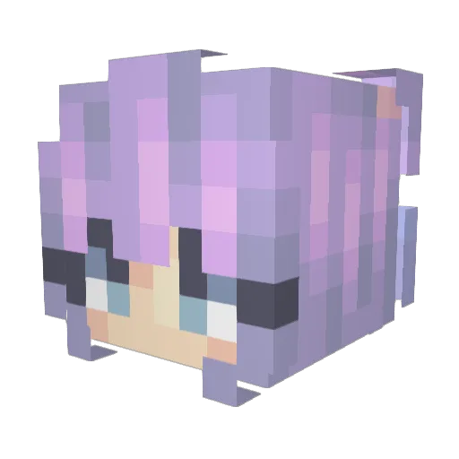 rabbitually Minecraft avatar head, 3D render
