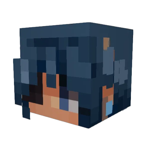 rabbitwax Minecraft avatar head, 3D render