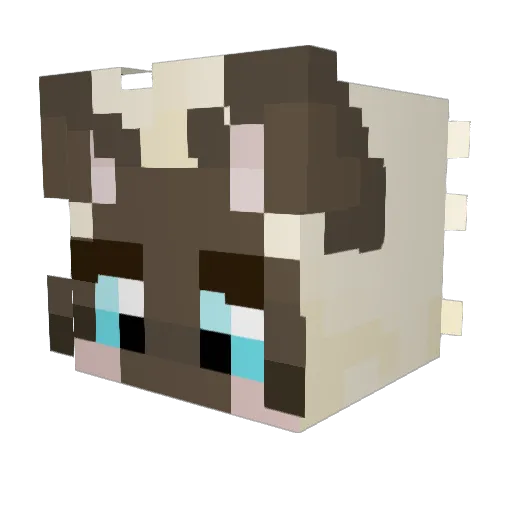 rabebo Minecraft avatar head, 3D render