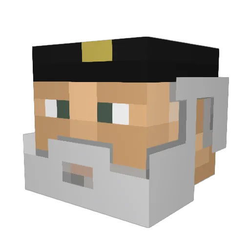 rabicer Minecraft avatar head, 3D render