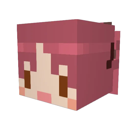 rabikko Minecraft avatar head, 3D render