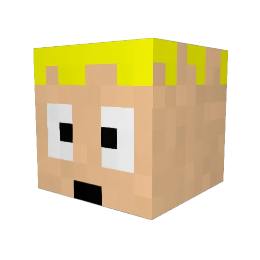 rabiosexual Minecraft avatar head, 3D render