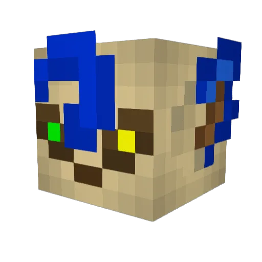 rabitwarior2 Minecraft avatar head, 3D render