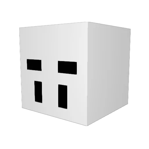 rabo_man Minecraft avatar head, 3D render