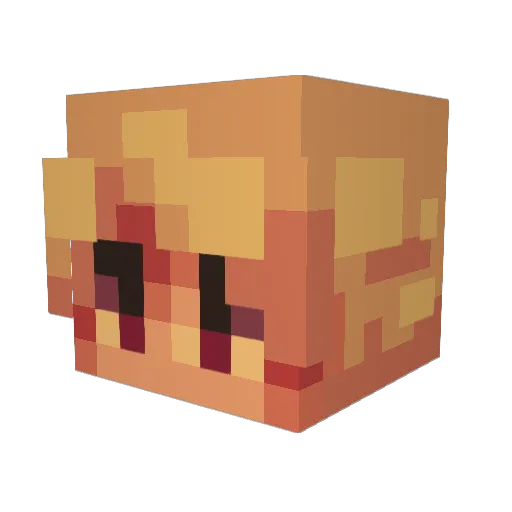 rabriu Minecraft avatar head, 3D render