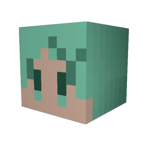 rabyuka Minecraft avatar head, 3D render