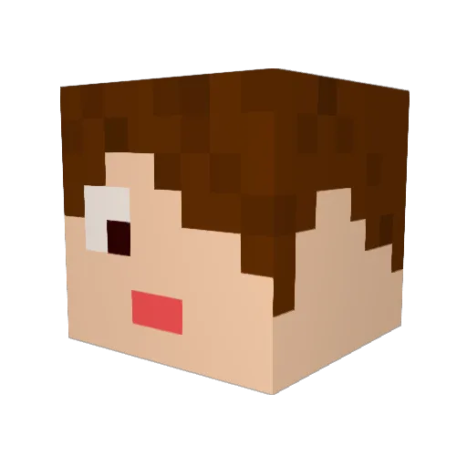raccon77 Minecraft avatar head, 3D render