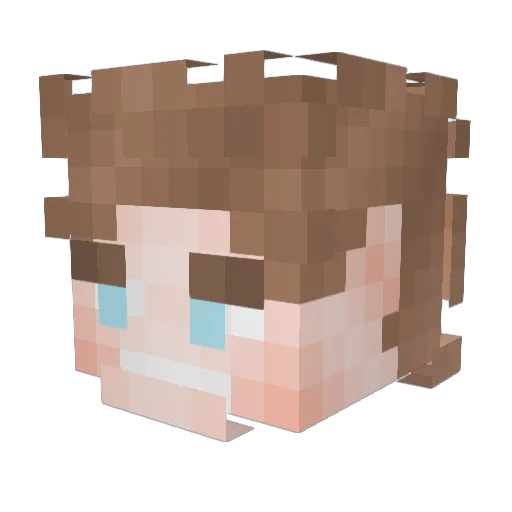 race1928 Minecraft avatar head, 3D render