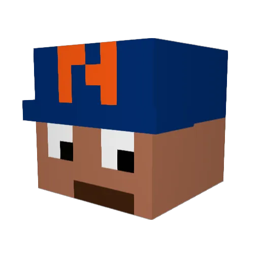 race1 Minecraft avatar head, 3D render