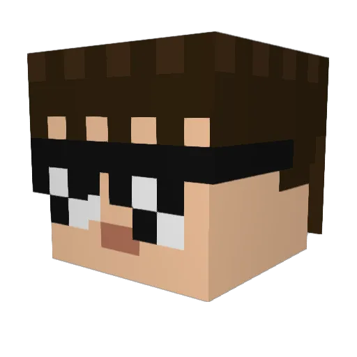 race3414 Minecraft avatar head, 3D render
