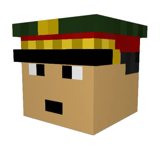 racecardriver55 Minecraft avatar head, 3D render