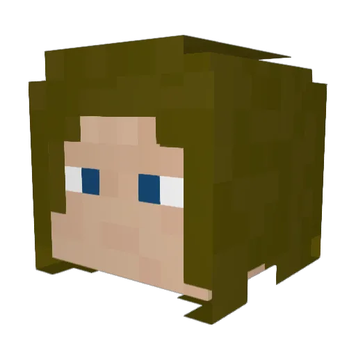 racer0006_ Minecraft avatar head, 3D render