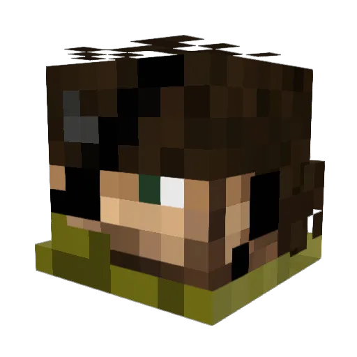 racerNagas Minecraft avatar head, 3D render
