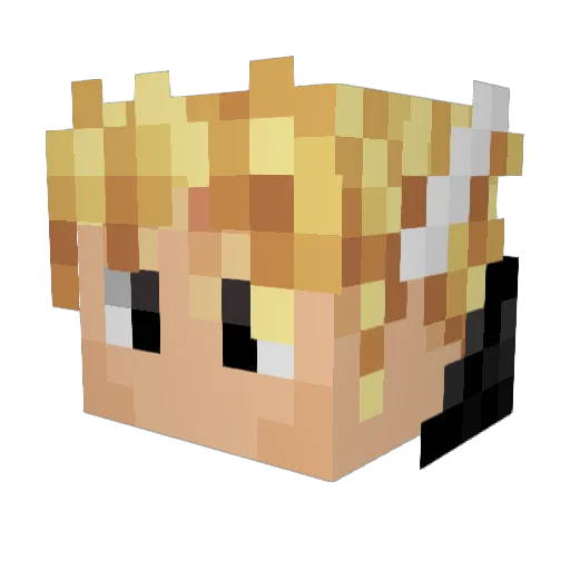 racer_boy Minecraft avatar head, 3D render