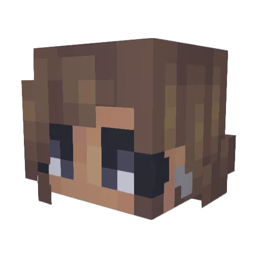 rachaell_ Minecraft avatar head, 3D render