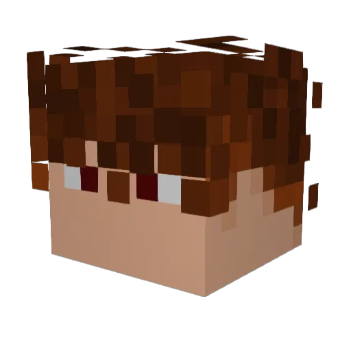 rachakids Minecraft avatar head, 3D render