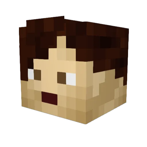 rachdack Minecraft avatar head, 3D render