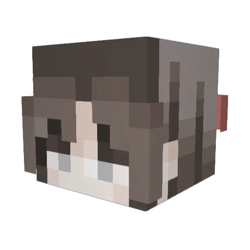 rachebee Minecraft avatar head, 3D render