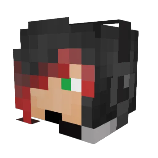 rachel1206 Minecraft avatar head, 3D render