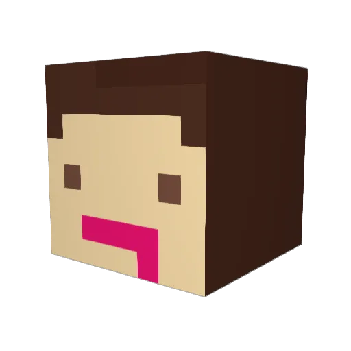 rachel8517 Minecraft avatar head, 3D render